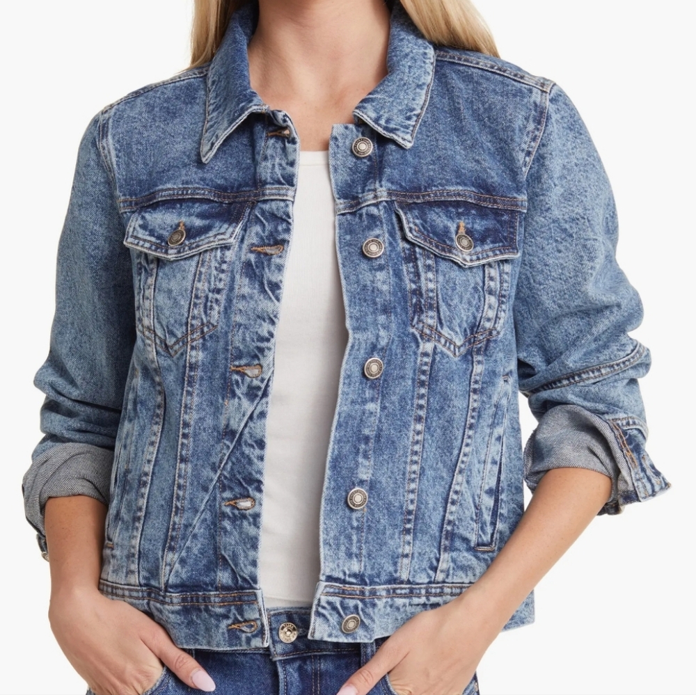 NWT Free People We the Free Rumors Denim Jacket